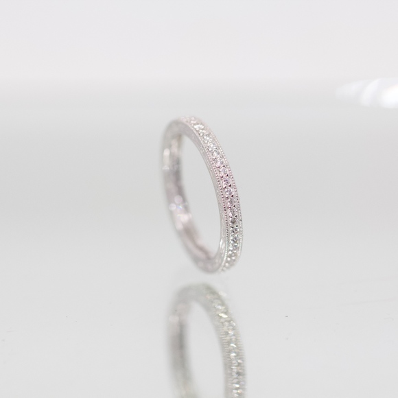 Tacori 925S Eternity Band White Topaz Ring - Picture 4 of 8